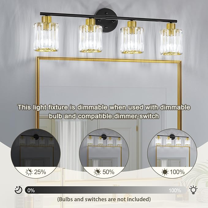 Crystal Bathroom Light Fixtures, Bathroom Lighting Fixtures Over Mirror - Image 8
