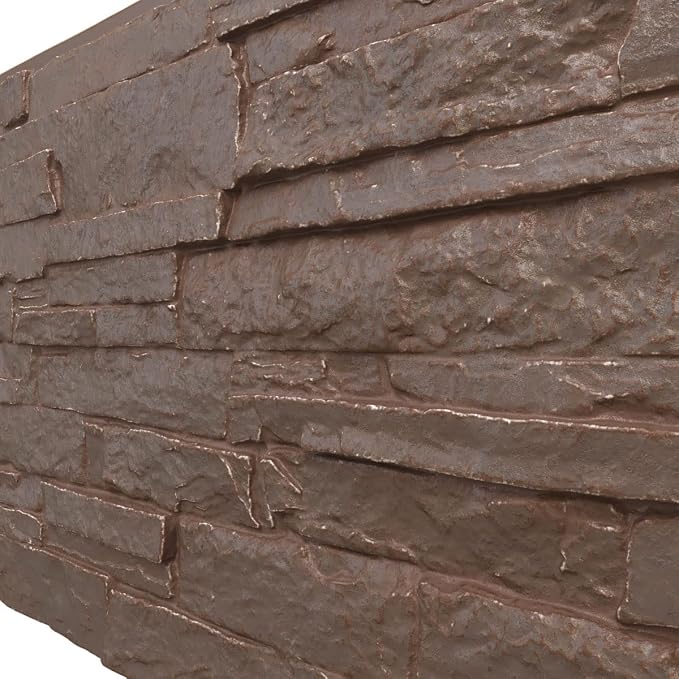 EverStone Acadia Ledge Faux Stone Panel, Autumn Bronze Color - Image 7