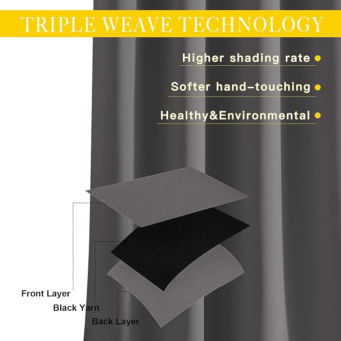 NICETOWN Sliding Door Curtains, Wide Thermal Blackout Patio Door Curtain Panel - Image 3