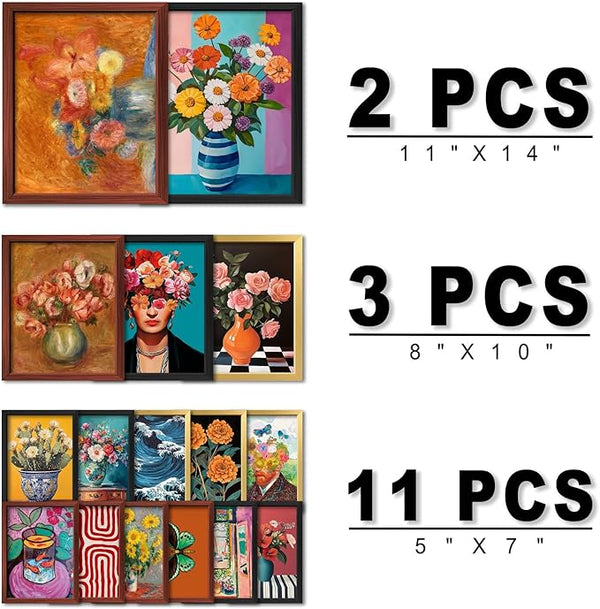 16 PCS Framed Eclectic Wall Art Decor, Mid Century Modern Maximalist Home - Image 2