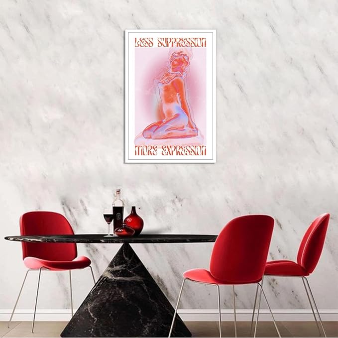 Liyark Spiritual Affirmation Art Poster Pink Woman Canvas Wall Art Aesthetic - Image 6