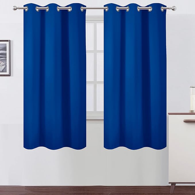 LEMOMO Royal Blue Thermal Blackout Curtains/42 x 72 Inch/Set of 2 Panels Room by Lemomo