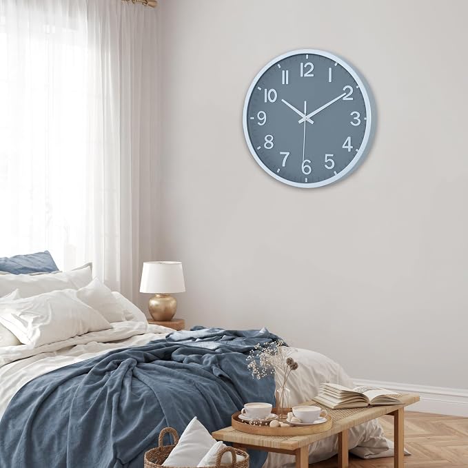 Wall Clocks Battery Operated 12 inch Modern Wall Clock, Silent Non Ticking Wall - Image 6