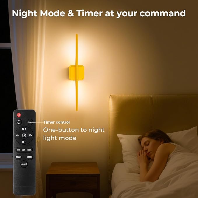 GvvooHome Battery Operated Wall Sconce Detachable 360°Rotate, Wireless Wall - Image 8
