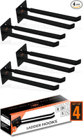 Ladder Hangers Set of 4 for Garage Wall by Alworg
