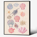 Pink Shell Posters Funky Coastal Cowgirl Wall Art Vintage Beach House by Unknown