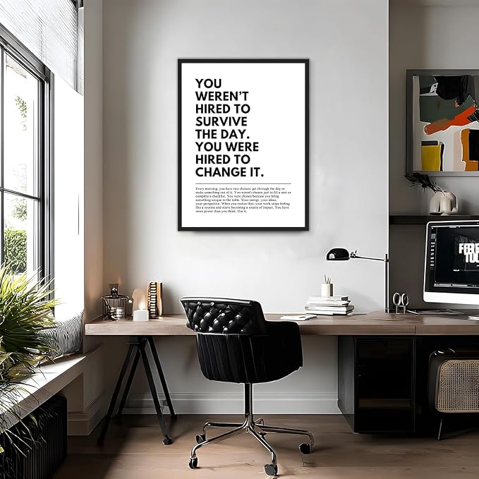 You Were Hired to Change It Motivational Wall Art Empowering Quote canvas wall - Image 2