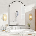 DUMOS Black Metal Arch Vanity Rounded Rectangle Bathroom Mirrors by DumosLifestyle
