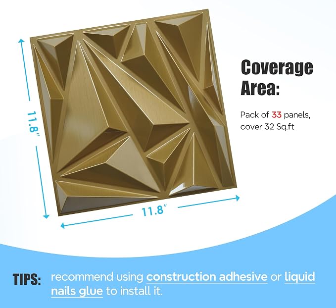 STICKGOO 3D Wall Panels for Interior Wall Decor, 33 Pack PVC Wall Panels - Image 6