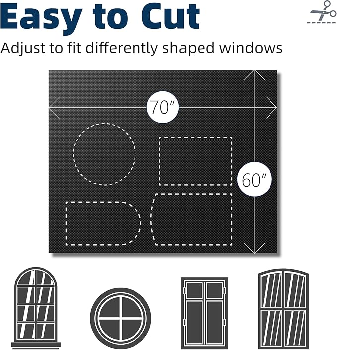 NIGHTON Portable Blackout Curtains 60"×70", Strong Hook and Loop Tape Strips - Image 5