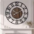 Large Metal Wall Clock, 32 Inch Retro Decorative Silent, Non Ticking, Battery by Unknown