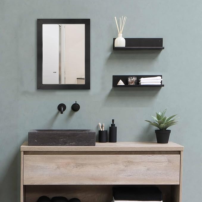 BOMINICA Rectangular Wall Mirror Framed Decorative Mirror 12” x 16” - Image 5