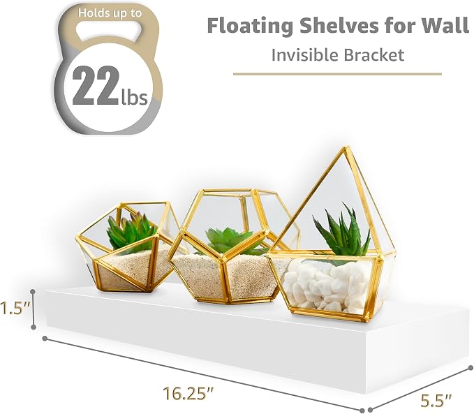 Sorbus Floating Shelves for Wall – 16 Inch Floating Shelf for Kitchen, Living - Image 3
