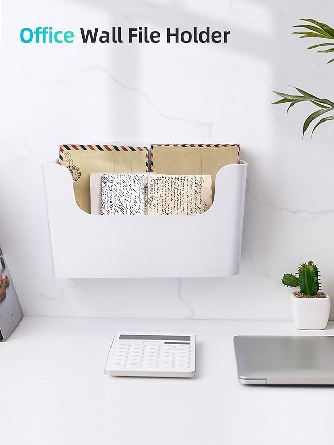 Wall Mount Folder Holder File Organizer No Drilling File Holder Hanging File - Image 9