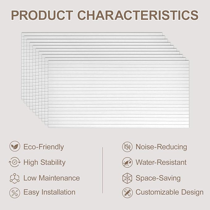 10 Packs Acoustic Panels, Large 47" X 24" X 0.38" Soundproof Wall Panels - Image 8