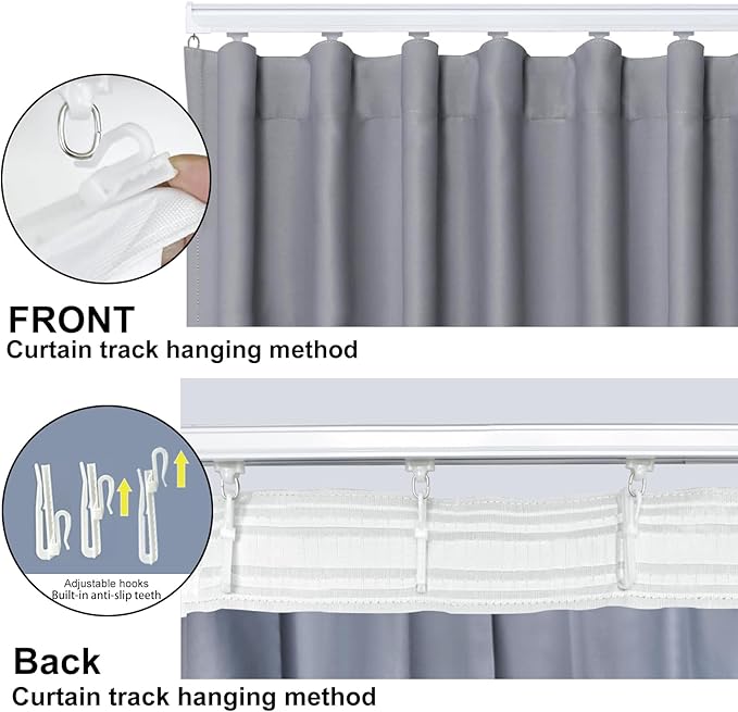 Room Divider Blackout Curtain Track Curtains Wall Dividers Panels Screen - Image 5