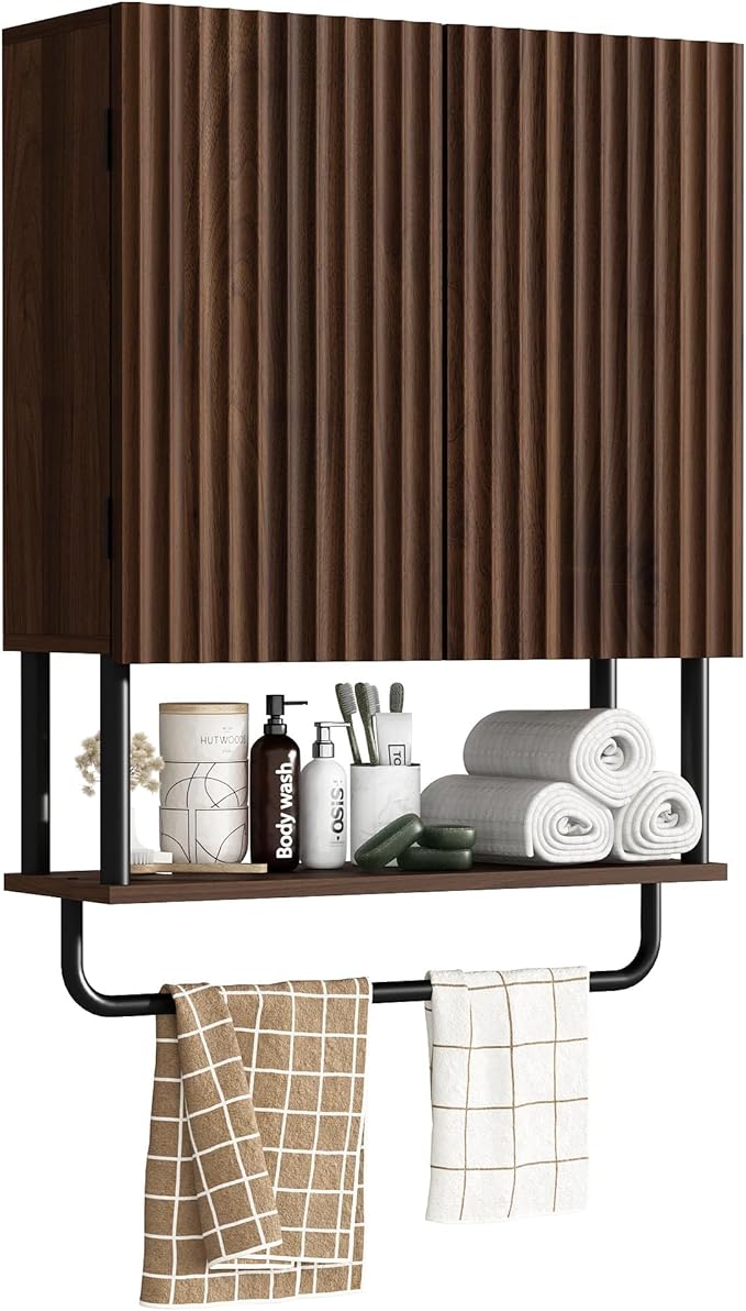 RUSTOWN Fluted Bathroom Wall Cabinet by RUSTOWN