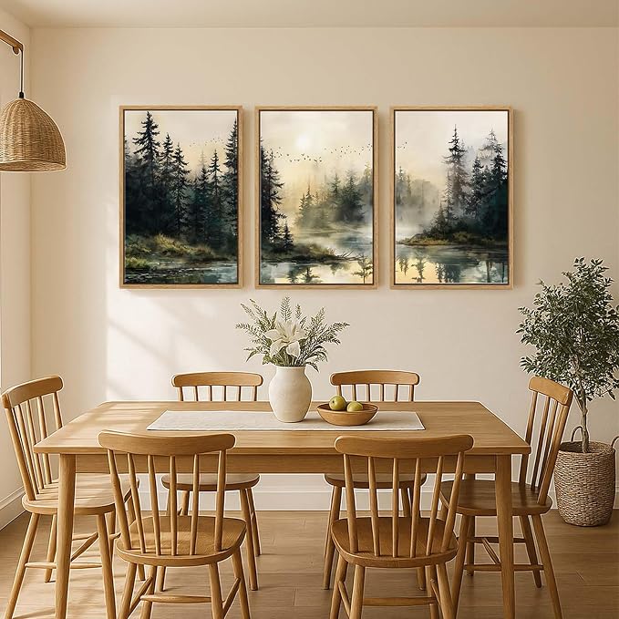 Framed Forest Landscape Wall Art - Image 8
