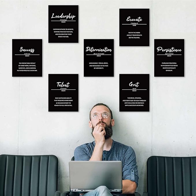 Outus 9 Pieces Inspirational Phrases Posters Wall Decor Motivational Sayings - Image 4