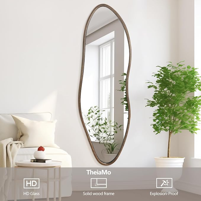 Irregular Full Length Mirror, Large Asymmetrical Wall Mirrors - Image 4