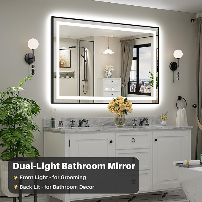 60x40 Inch LED Bathroom Mirror - Image 2