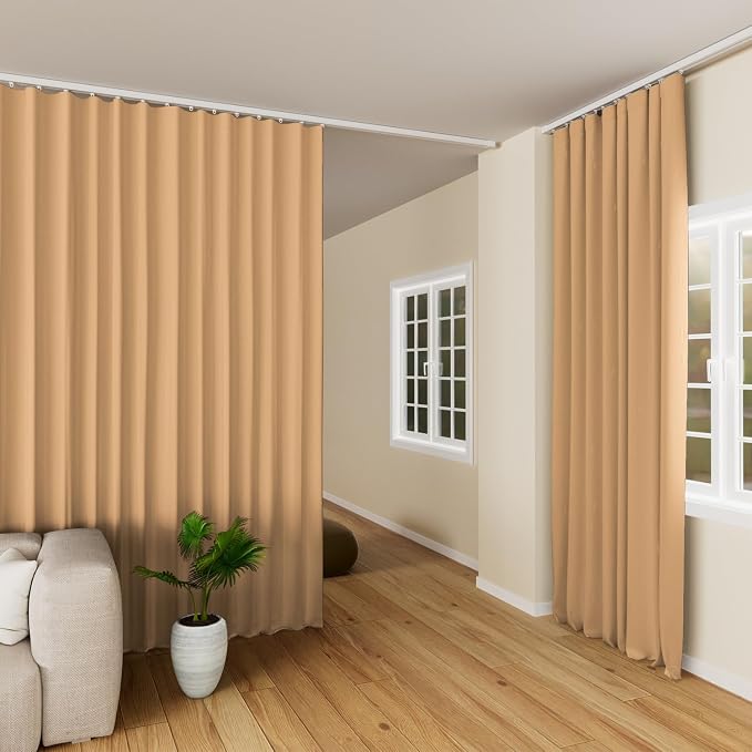 Hoeflife Room Divider Curtains Blackout Floor to Ceiling Curtain - Image 6