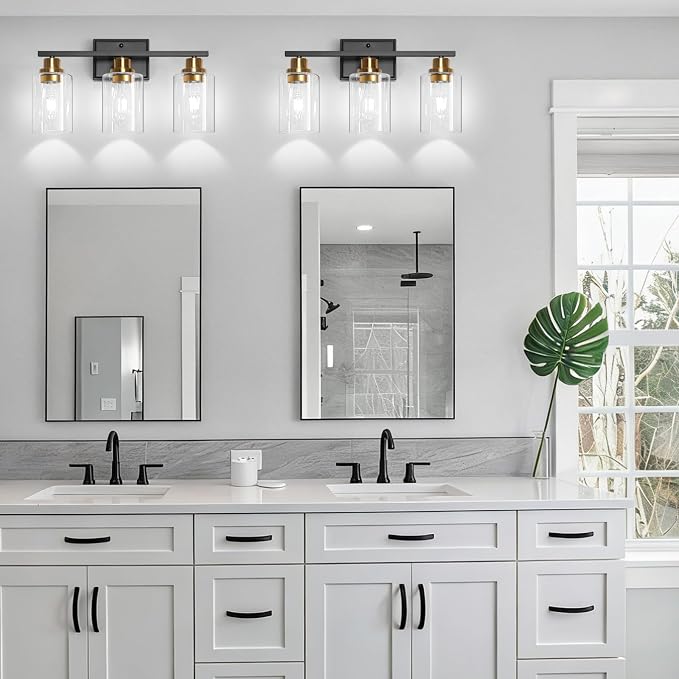 Unicozin 3 Light Bathroom Light Fixtures, Modern Vanity Lights Over Mirror - Image 8