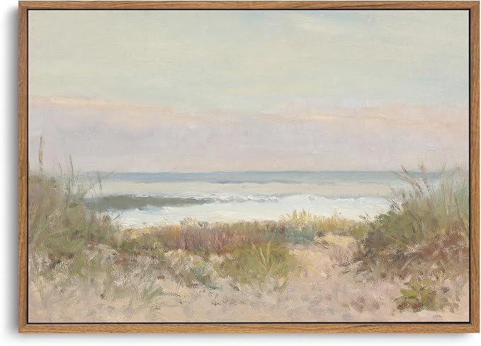 OIQArtOIQ Vintage Landscape Canvas Wall Art Framed Natural Scenery Painting by OIQArtOIQ