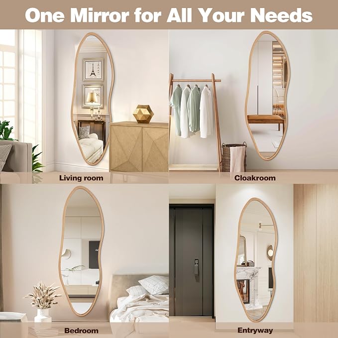 Irregular Full Length Mirror, Large Asymmetrical Wall Mirrors - Image 8