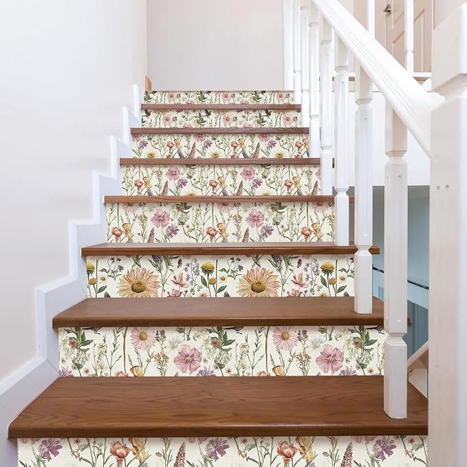 Livebor Floral Peel and Stick Wallpaper Floral Bird Contact Paper 16.9inch x - Image 7