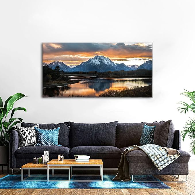 Large Mountain Wall Art for Living Room Sunset Nature National Park Posters - Image 6