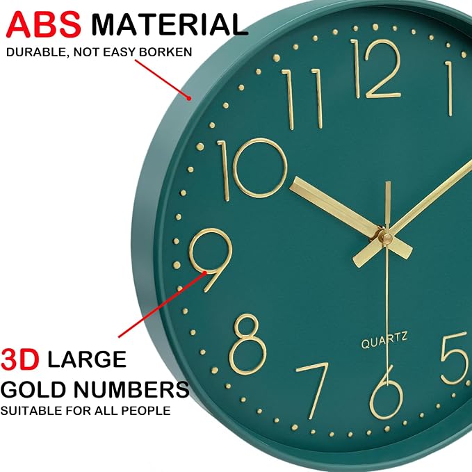 Silent Wall Clocks Battery Operated 8 Inch, Analog Wall Clock - Image 7