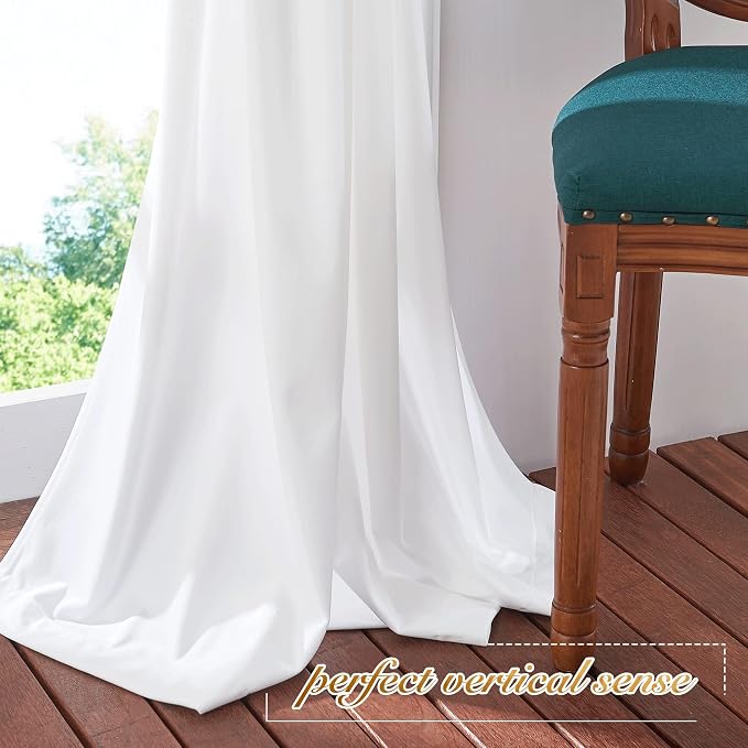 NICETOWN White Velvet Curtains 84 inches - Image 7