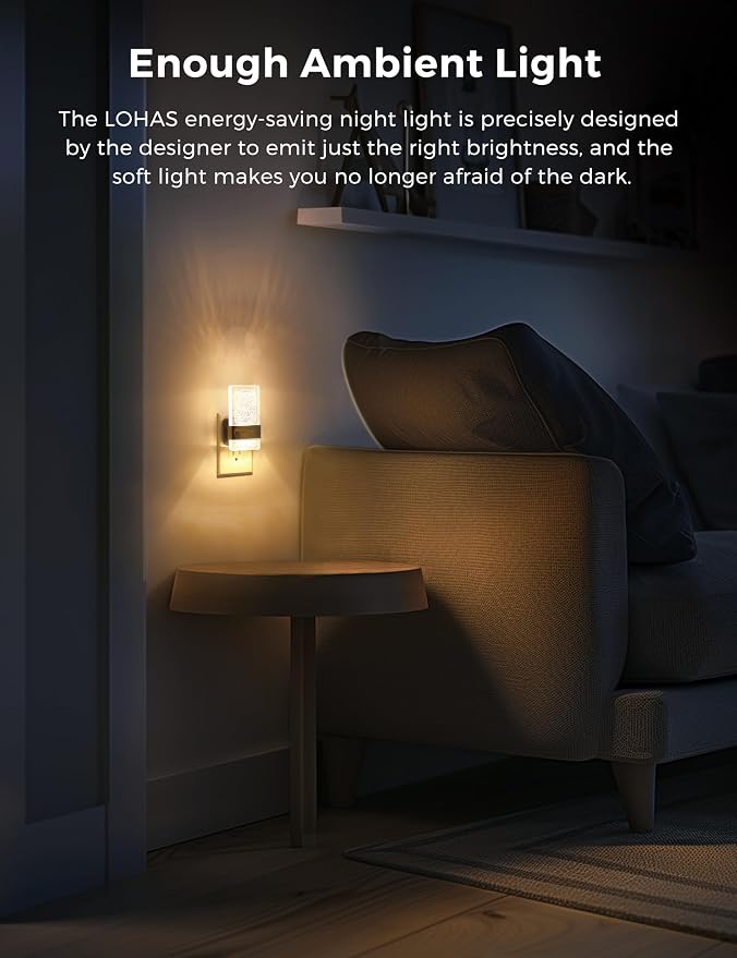 L LOHAS LED Night Light, Bathroom Night Lights Plug Into Wall - Image 4