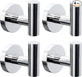 4 Pack Bath Towel Hooks, Wall Mount Towel Holder Chrome Finish Towel Rack by Homagic