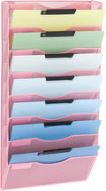 EASEPRES 8 Pocket Mesh Hanging Wall File Organizer, Wall Mounted Mail Paper by EASEPRES
