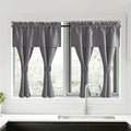 NICETOWN Short Curtains with Attached Valance by NICETOWN