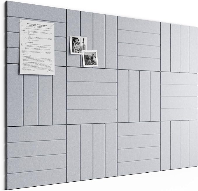 Bumusty Large Cork Board Alternative-48 x 36" Felt Bulletin Board Tiles by BUMUSTY