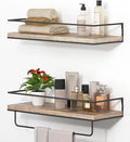 Shario Rustic Wood Floating Shelves by Shario