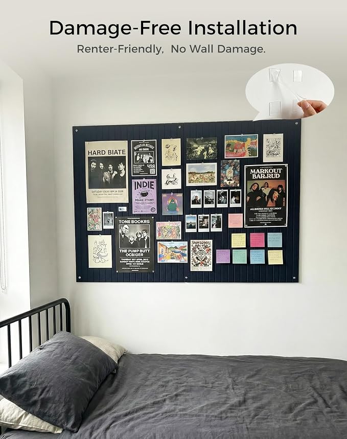 Aothia 12-Pack Felt Bulletin Board Tiles 48"x36", Modular Pin Board - Image 7