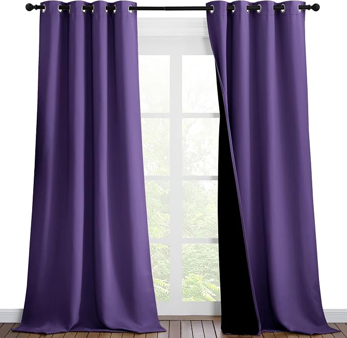 NICETOWN 100% Blackout Blinds, 46 inches x 102 inches, Laundry Room Decor by NICETOWN
