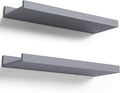 Boswillon Floating Shelves for Wall, Wall Shelves Set of 2, Bedroom Shelves by Boswillon