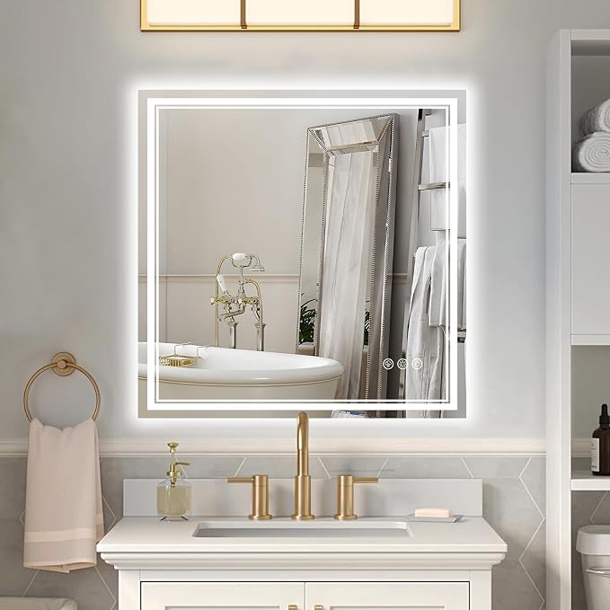 Ratsamee 30x30 Inch Led Mirror for Bathroom by RATSAMEE