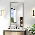 KOCUUY Black Bathroom Mirror, 20x40 Inch Rectangle Mirror by KOCUUY