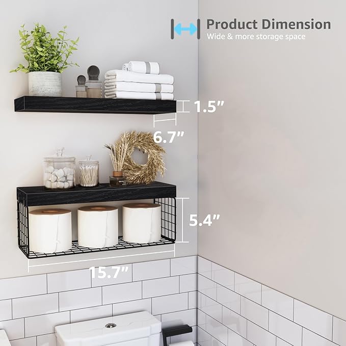 QEEIG Bathroom Shelves Over Toilet - Image 3