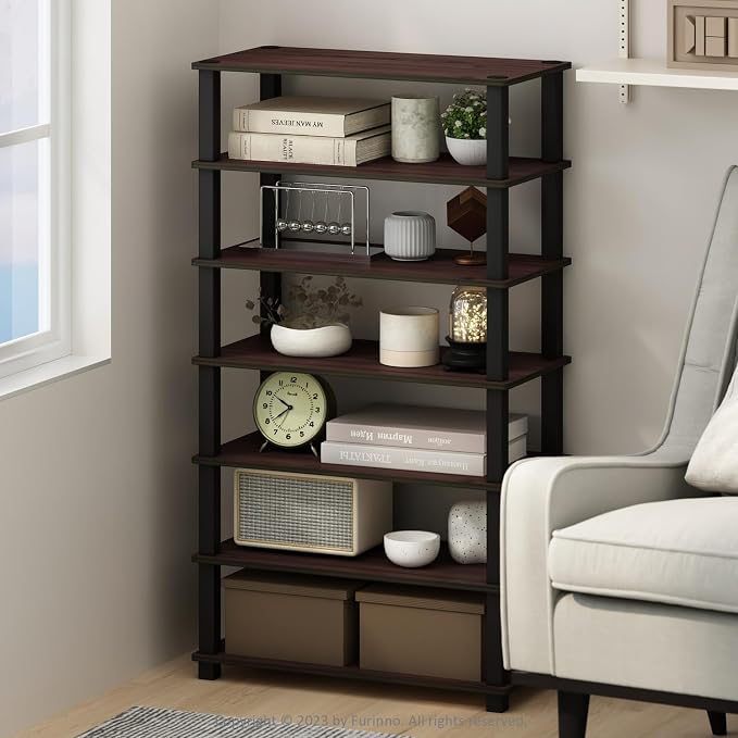 Furinno Turn-N-Tube Storage Shelves Set of 2, 4-Tier Stackable Standing Shelf - Image 2