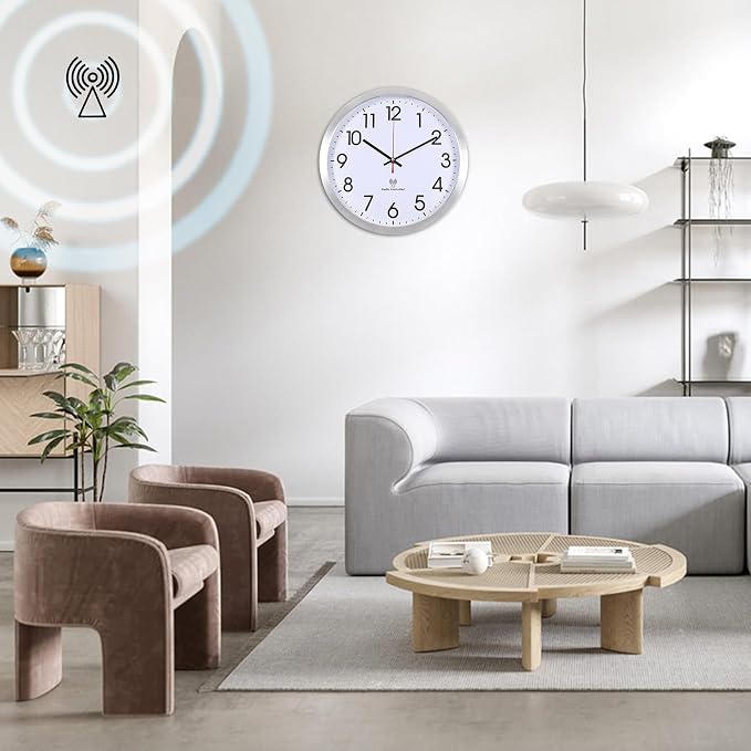 Atomic Analog Wall Clock, 14Inch Radio Controlled Sets Automatically Wall Clock - Image 7
