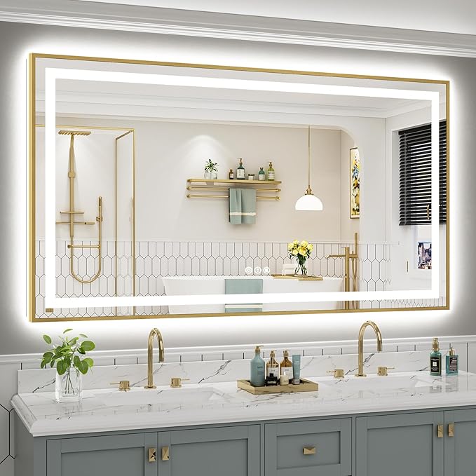 72x40 Inch LED Bathroom Mirror by Briivuemodernmirrors