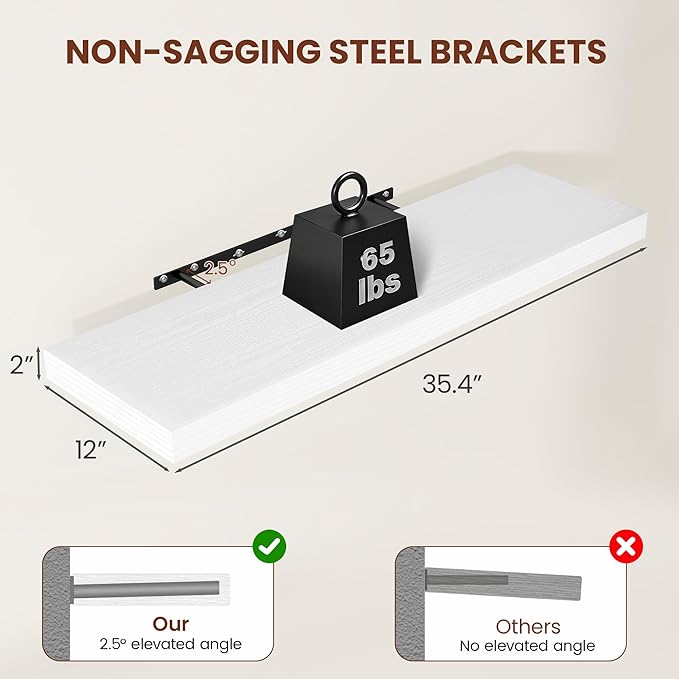 Vivelove 12 Deep Floating Shelves - Image 3