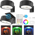 3 Pack Picture Lights for Wall, 13 RGB Color Rechargeable Battery Operated wall by Narotood